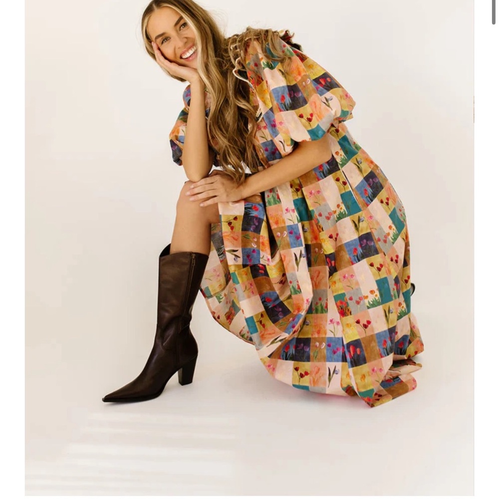 Colorful Patchwork Maxi Dress
